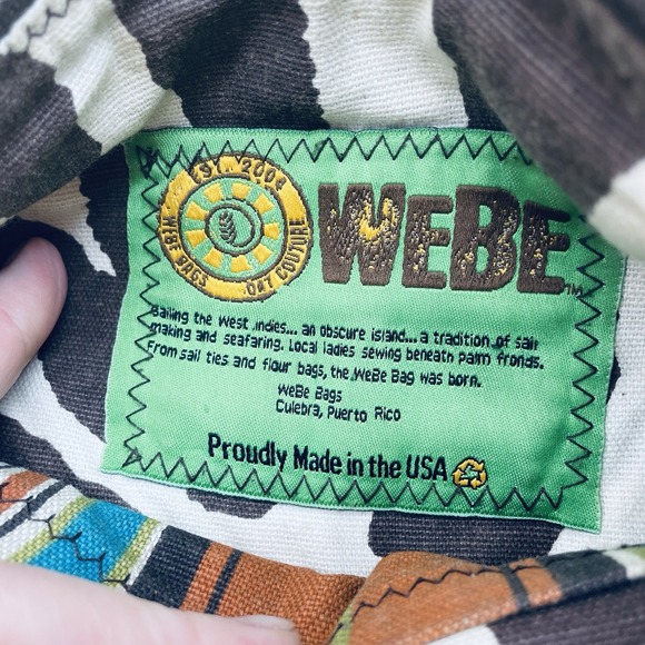 WEBE  Hoat Culture Burlap Hobo Crossbody Bag Unique USA‎ Hippie - Picture 4 of 6